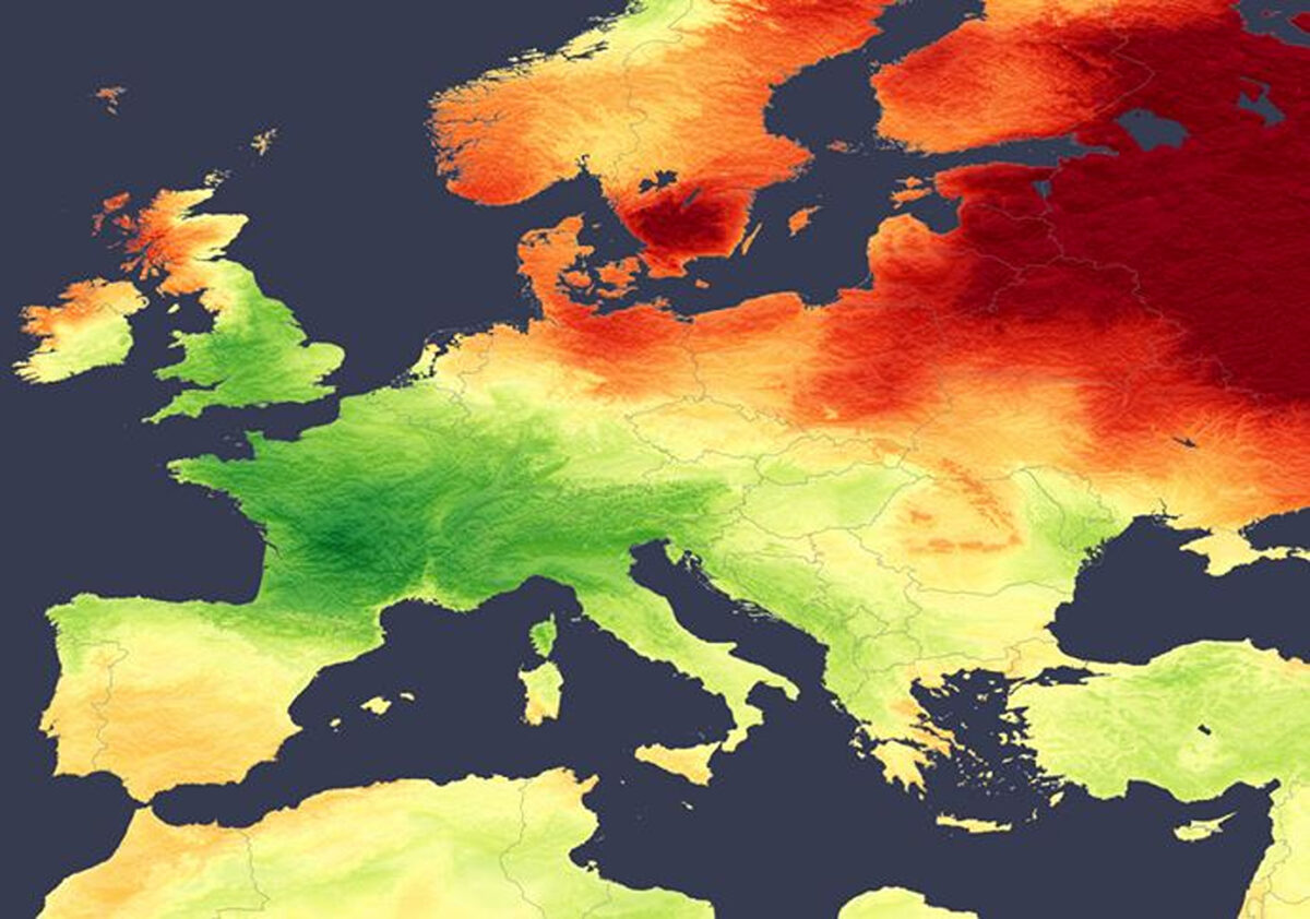 Descenso de irradiación solar en Europa Occidental: Francia y el Mediterráneo afectados, mientras el norte disfruta de más sol